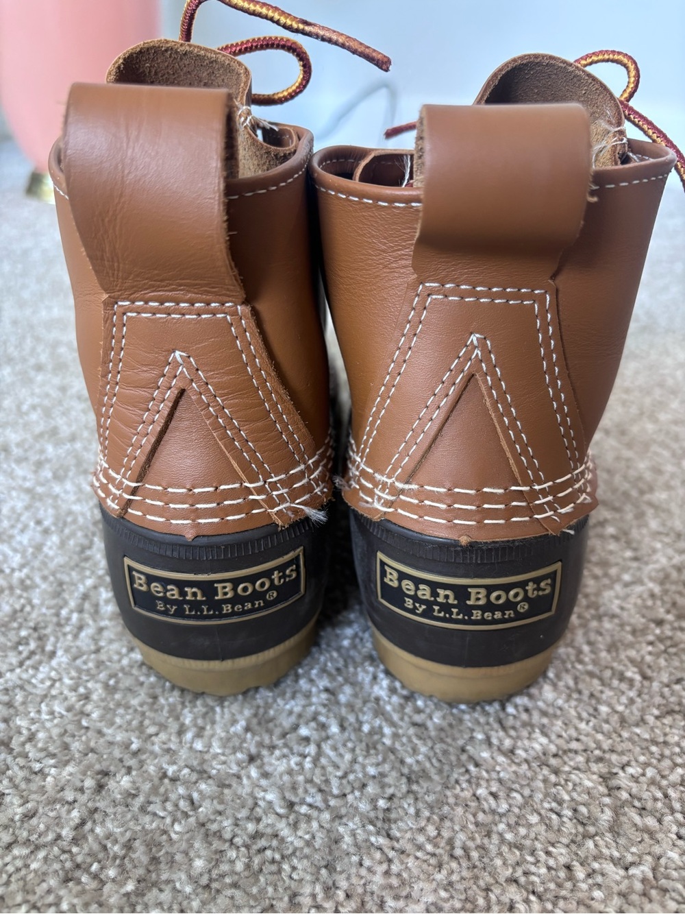 L.L. Bean Bean Boots - Chestnut Leather with Tan Sole
